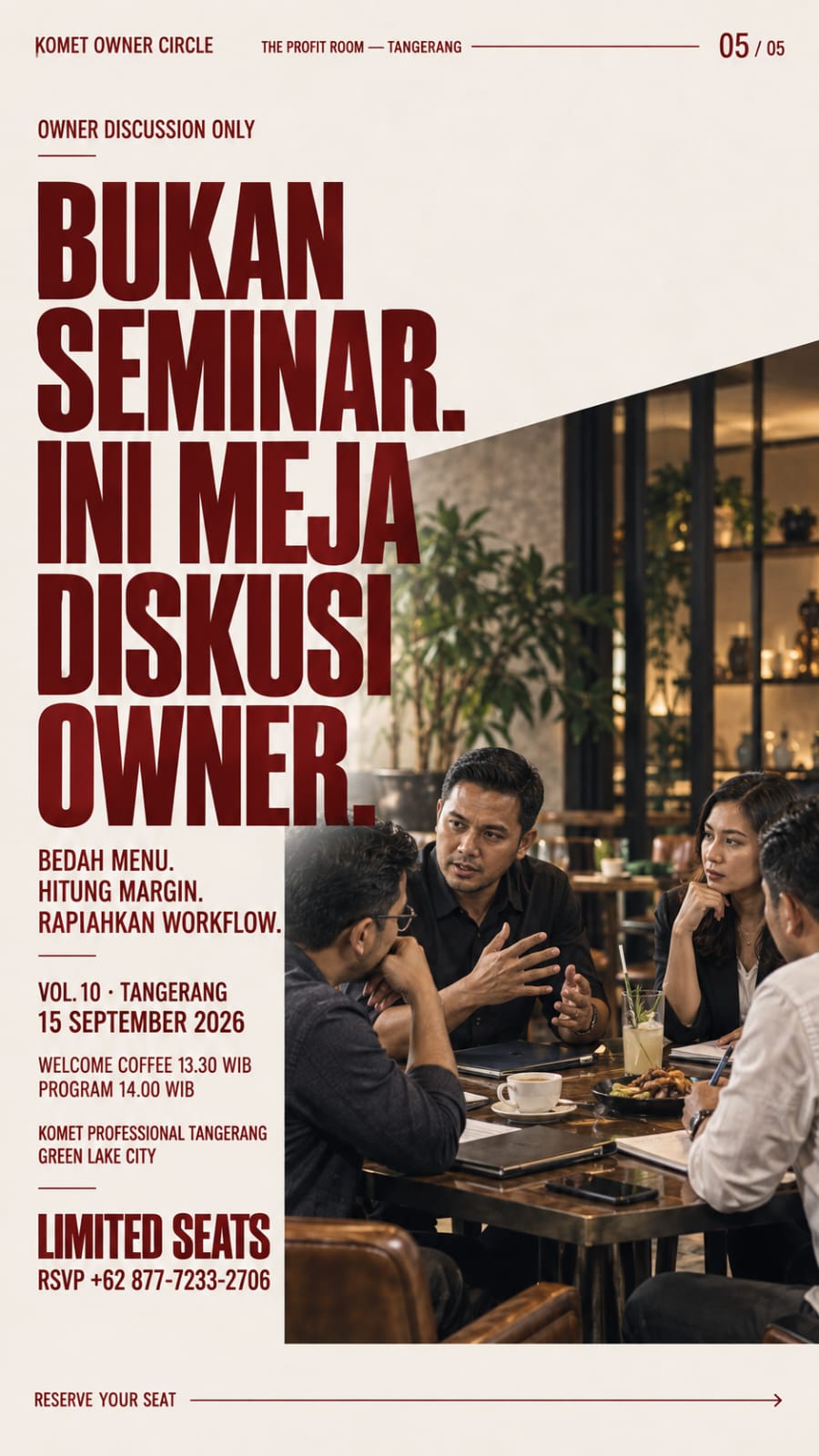 KOMET Owner Circle Tangerang Local Roots Modern Cafe playbook